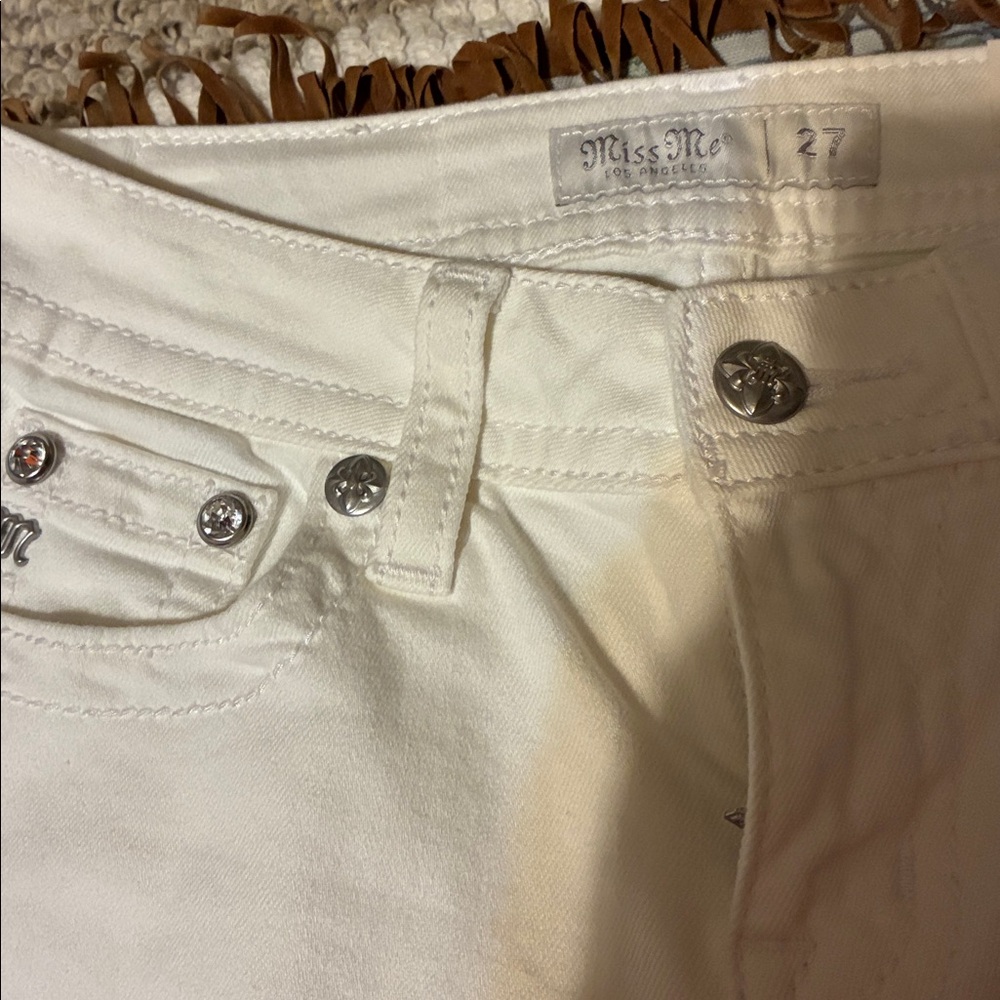 Miss Me white dazzle jeans in 27/34 - Picture 6 of 6